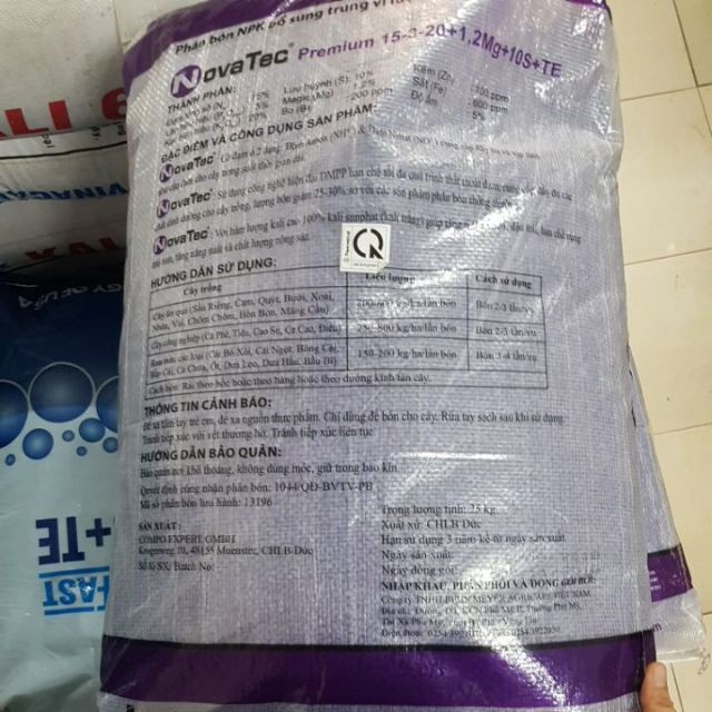1kg Phân NPK tím Đức 15-3-20+TE - Tăng tỷ lệ ra hoa, đậu trái