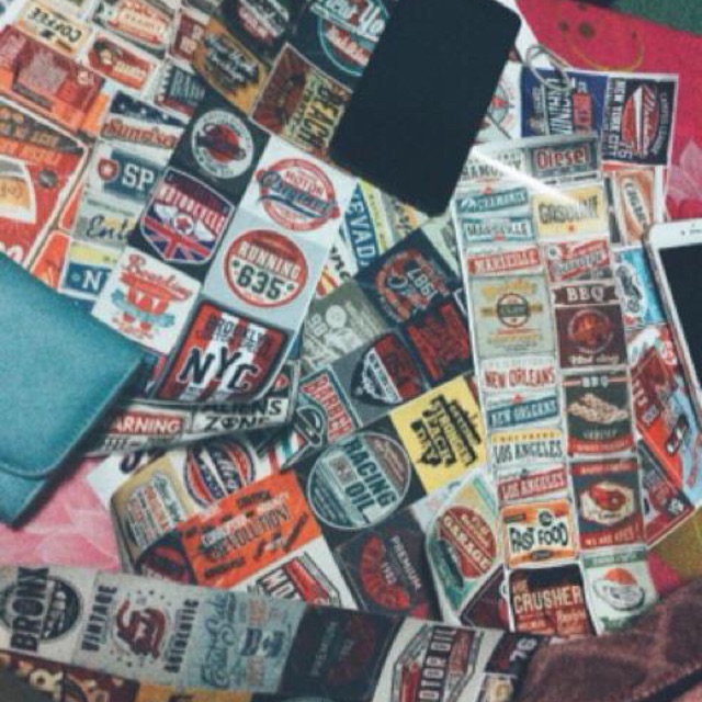 Combo sticker dán chống nước chủ đề Retro