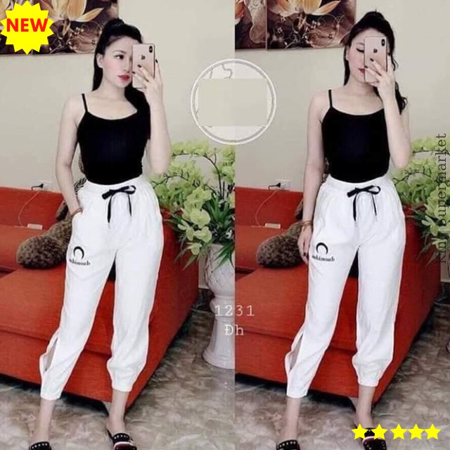 Quần Jogger Thêu Chữ Mã Đẹp