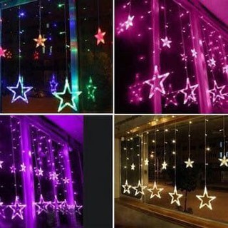 Đèn nháy LED thả mành hình sao
