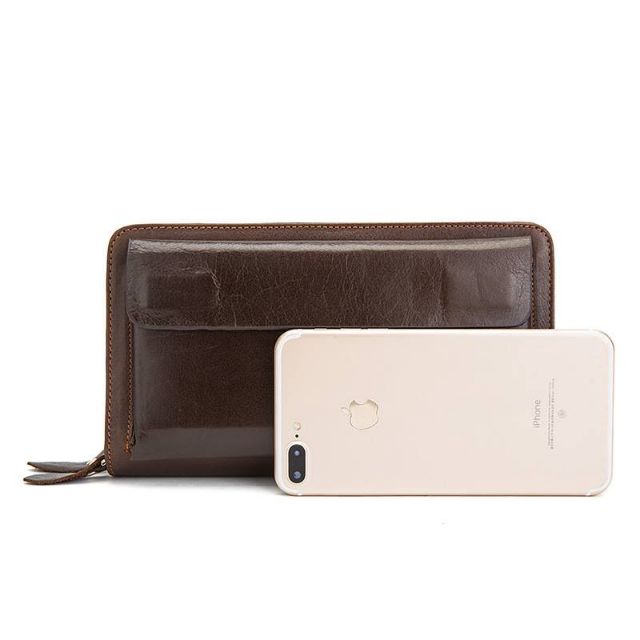 Ví da nam cầm tay, clutch nam da bò hàng hiệu chính hãng SVN