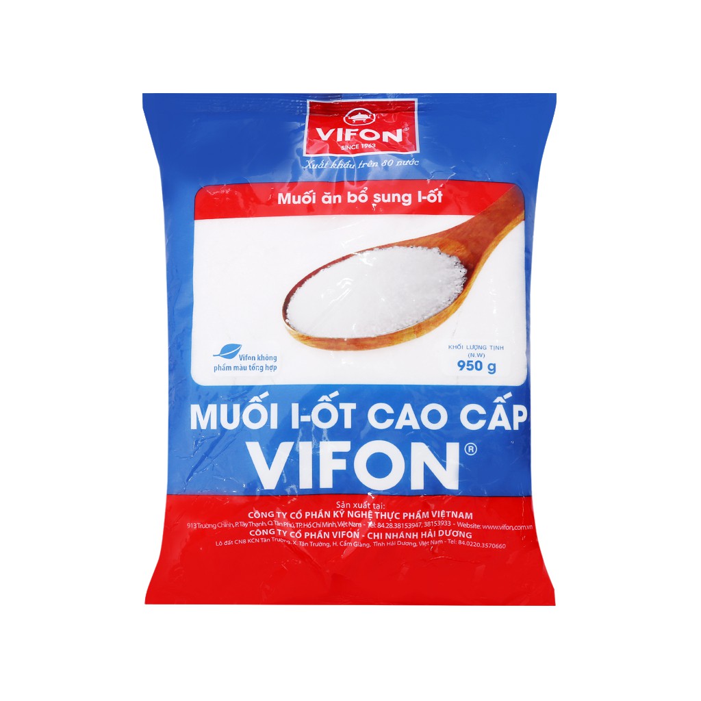 Muối bổ sung I-ốt cao cấp Vifon gói 950g