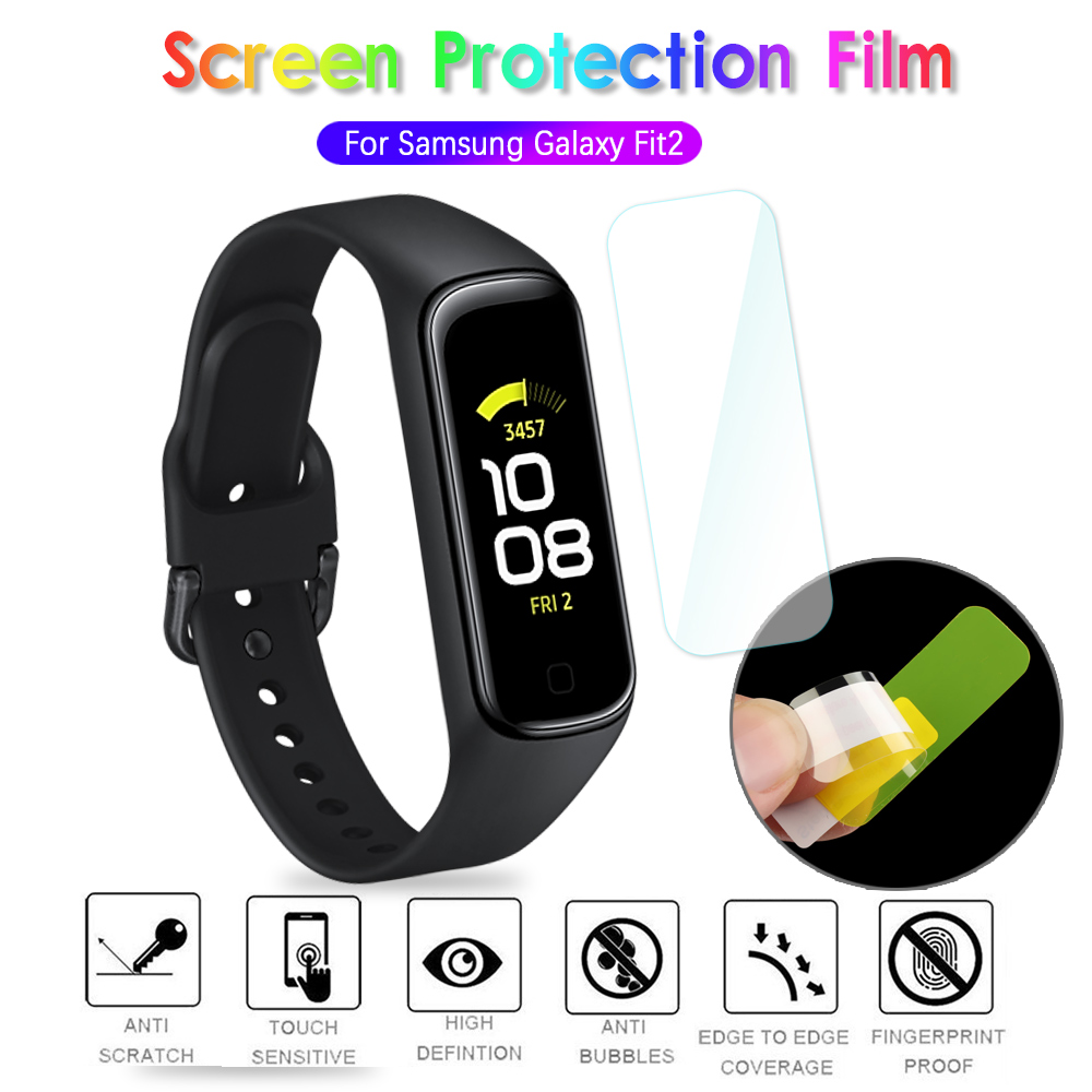 Set 3 / 5 Miếng Dán Tpu Trong Suốt Bảo Vệ Màn Hình Cho Đồng Hồ Thông Minh Samsung Galaxy Fit 2