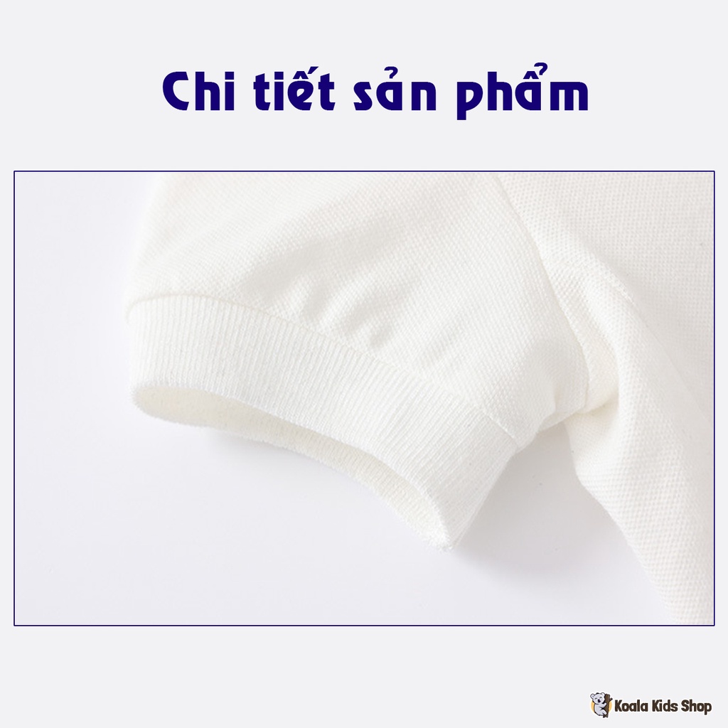 Áo POLO cotton co giãn bé trai WELLKIDS Áo cộc tay đơn giản có cổ trẻ em từ 2-7 tuổi