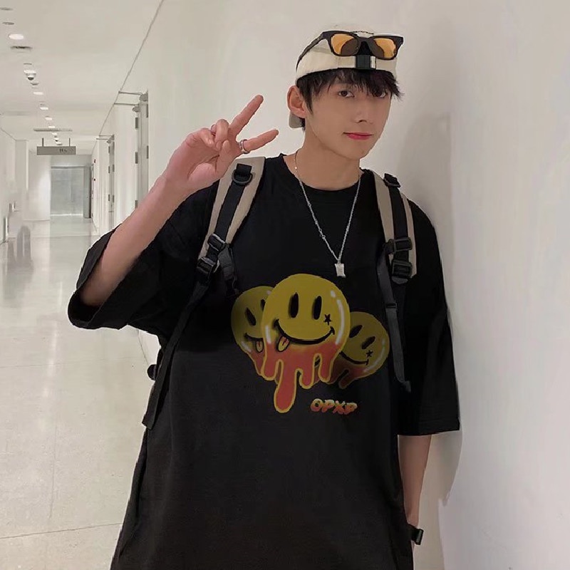 Áo Thun Tay Ngắn Dáng Rộng In Họa Tiết Hoạt Hình Thoải Mái Thời Trang Mùa Hè Cho Nam Và Nữ