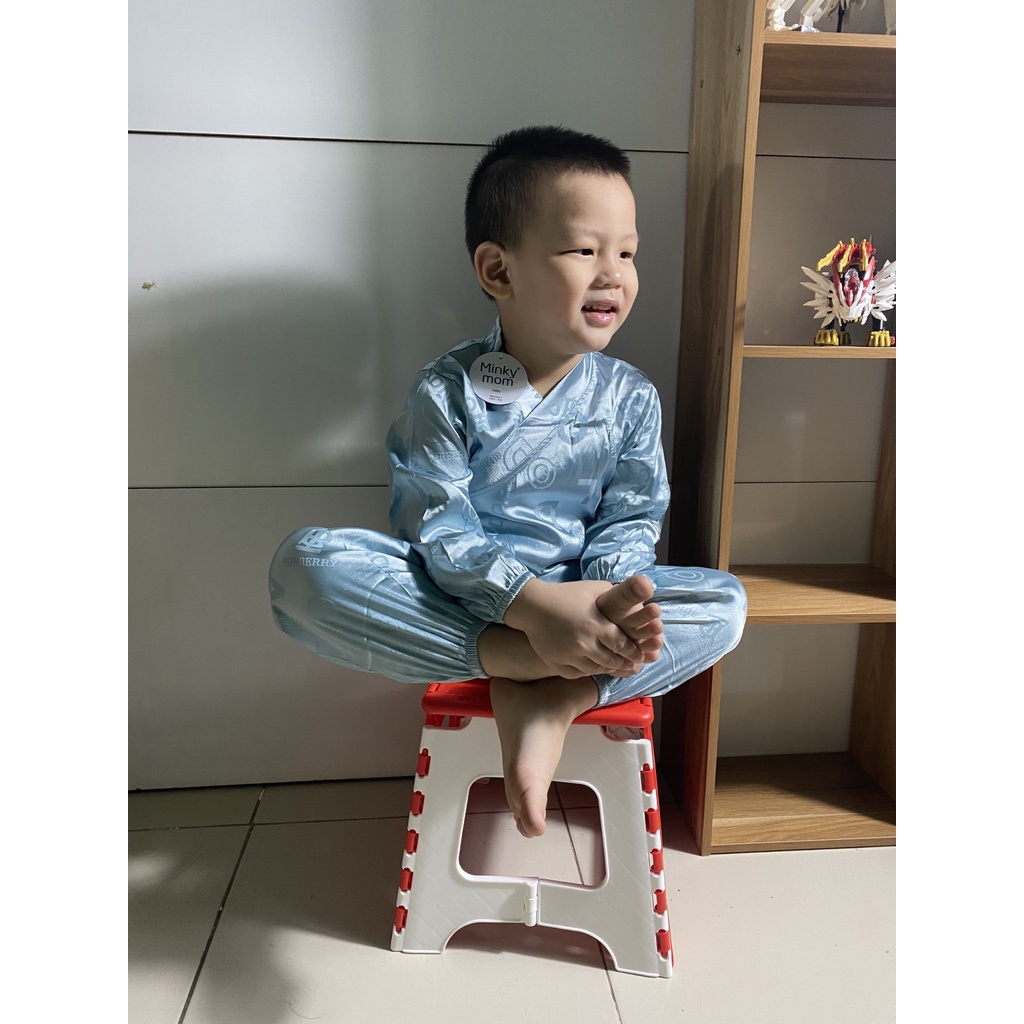 Bộ Pizama Chất Lụa Gấm Minky Mom