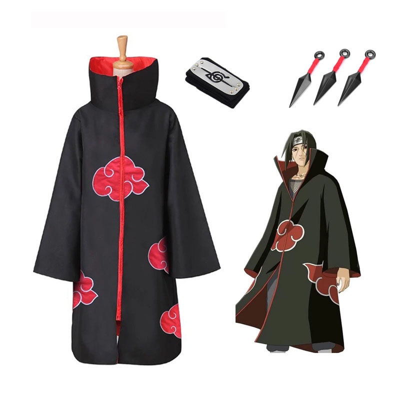 Áo choàng hóa trang nhân vật Naruto Akatsuki / Uchiha Itachi thú vị