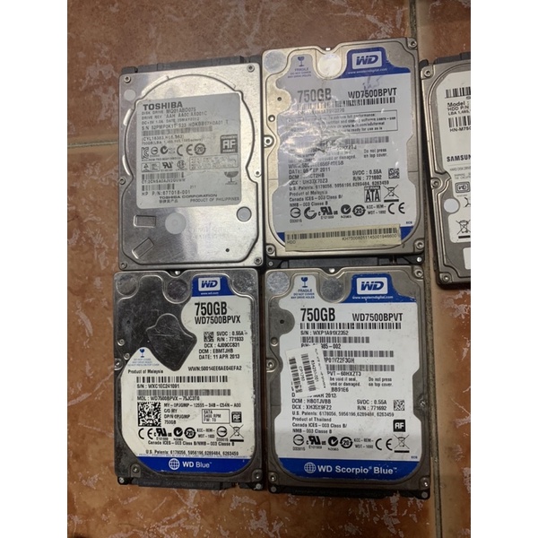 xác ổ cứng laptop 750gb, xác hdd laptop