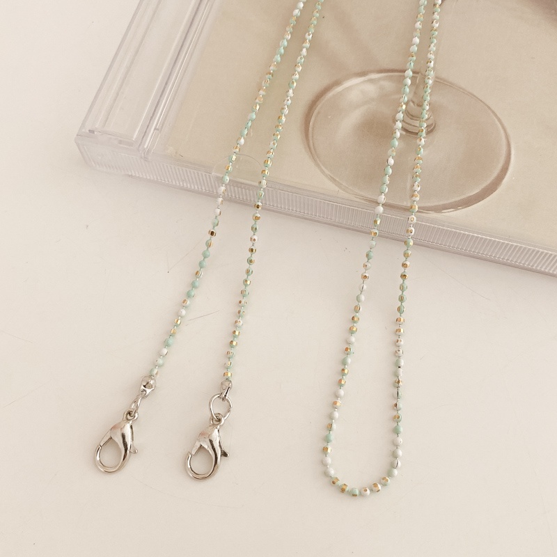 Dây đeo mắt kính chống thất lạc bằng acrylic đính ngọc trai thời trang hàn quốc dành cho bé gái