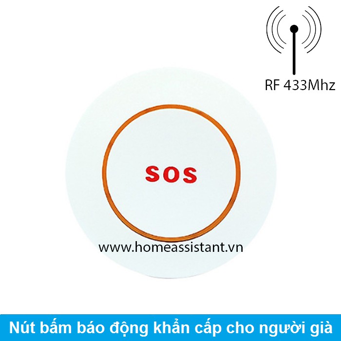 Nút Bấm Khẩn Cấp SOS Phát Sóng RF 433Mhz SO01 (Dùng cho người già, báo động ngân hàng)