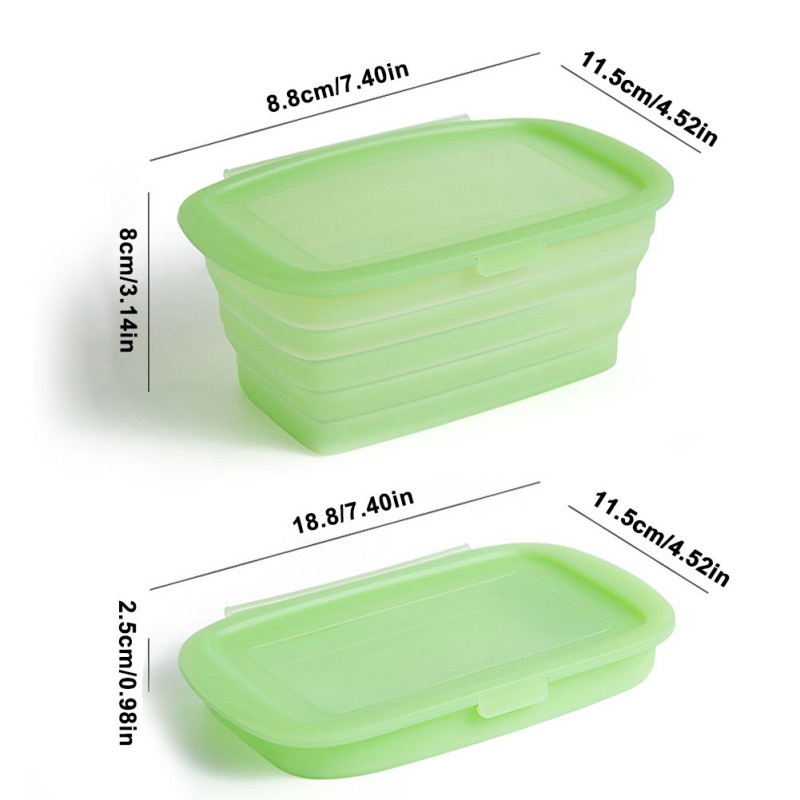 Hộp Đựng Thực Phẩm Bằng Silicone Có Nắp Đậy Tiện Lợi