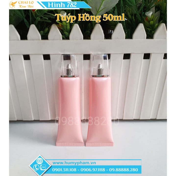 TUÝP NHỰA CHIẾT MỸ PHẨM - Tuýp Hồng 10ml - 20ml - 50ml