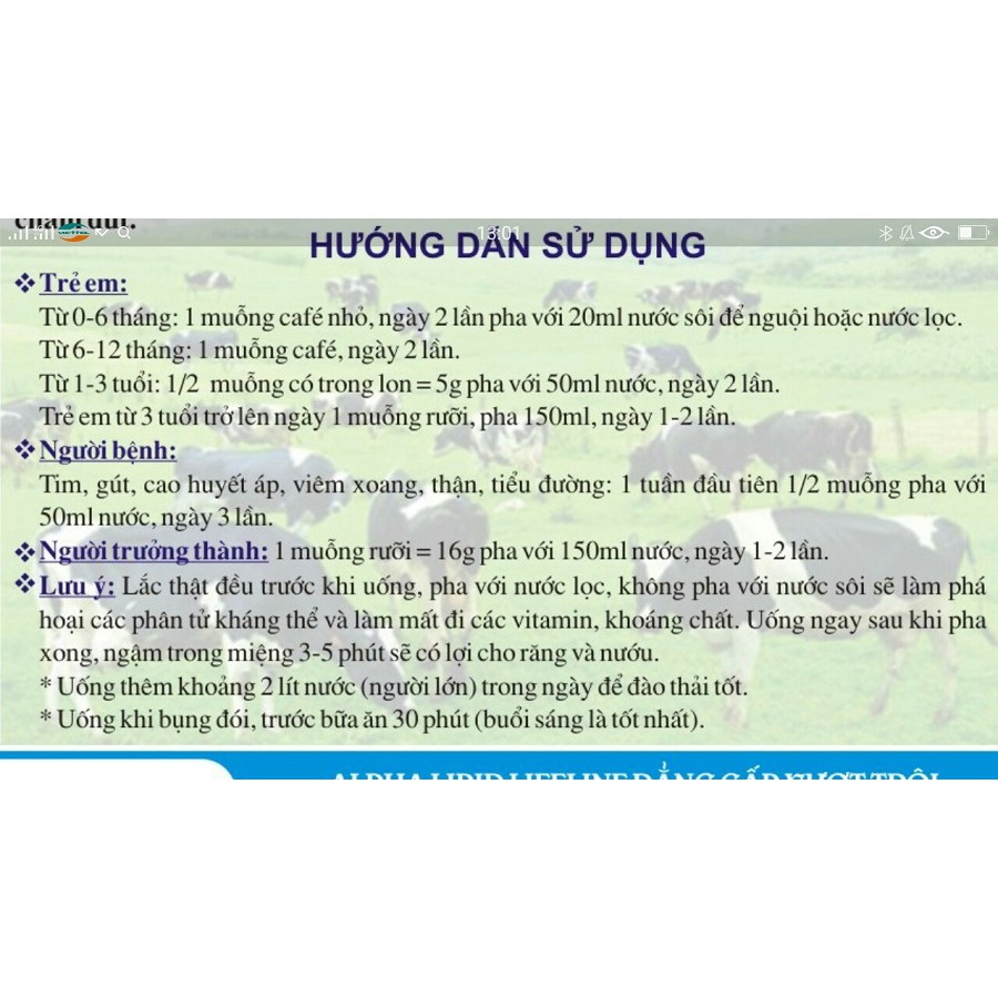 [Mã GROSALE55 giảm 8% đơn 500K] [CHÍNH HÃNG]Sữa Non Alpha Lipid Nguyên Mã Code 450g của New Zealand