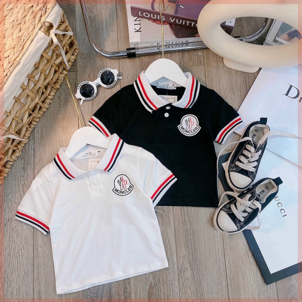 Áo polo cotton cộc tay trẻ em trơn đáng yêu cho bé trai từ 8-19kg LILIKIDS PL01