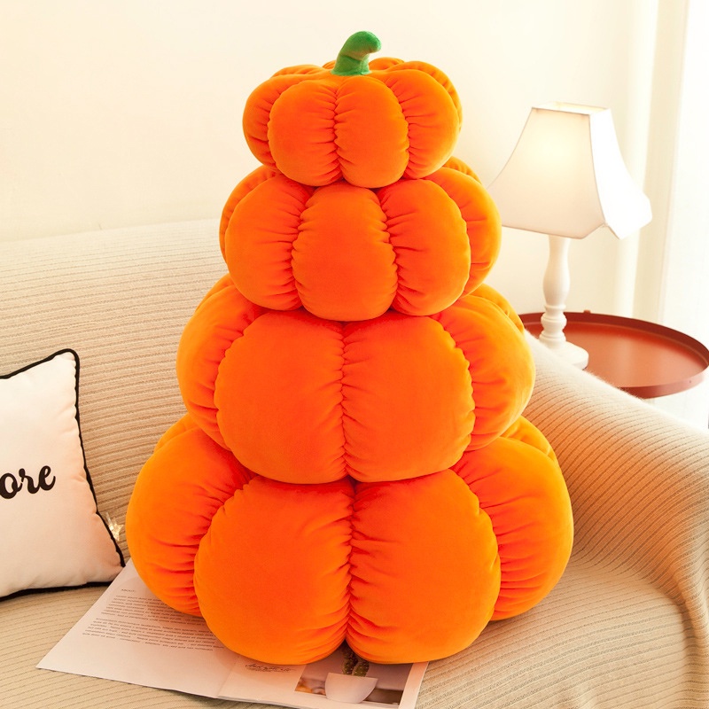 Gối Nhồi Bông Hình Bí Ngô Hoạt Hình Phong Cách Halloween