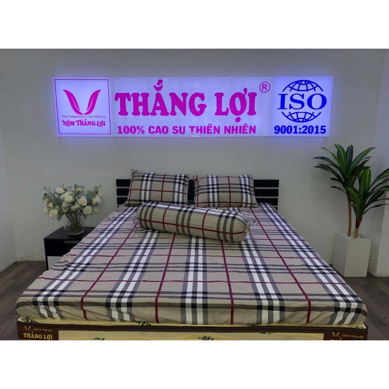 Drap cotton 100% , ga trải giường cao cấp chuẩn LOGO CTY Mẫu BBR