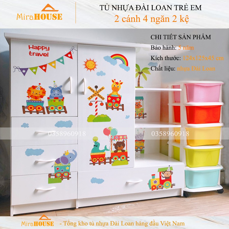Tủ Nhựa Đài Loan Trẻ Em  Tiện Lợi Chịu Lực Tốt Tủ Đựng Quần Áo Cho Bé Trai Bé Gái Giá Tốt Nhất