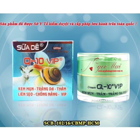KEM Q10 SỮA DÊ MỤN THÂM TRẮNG DA 12G - 30G CHÍNH HÃNG