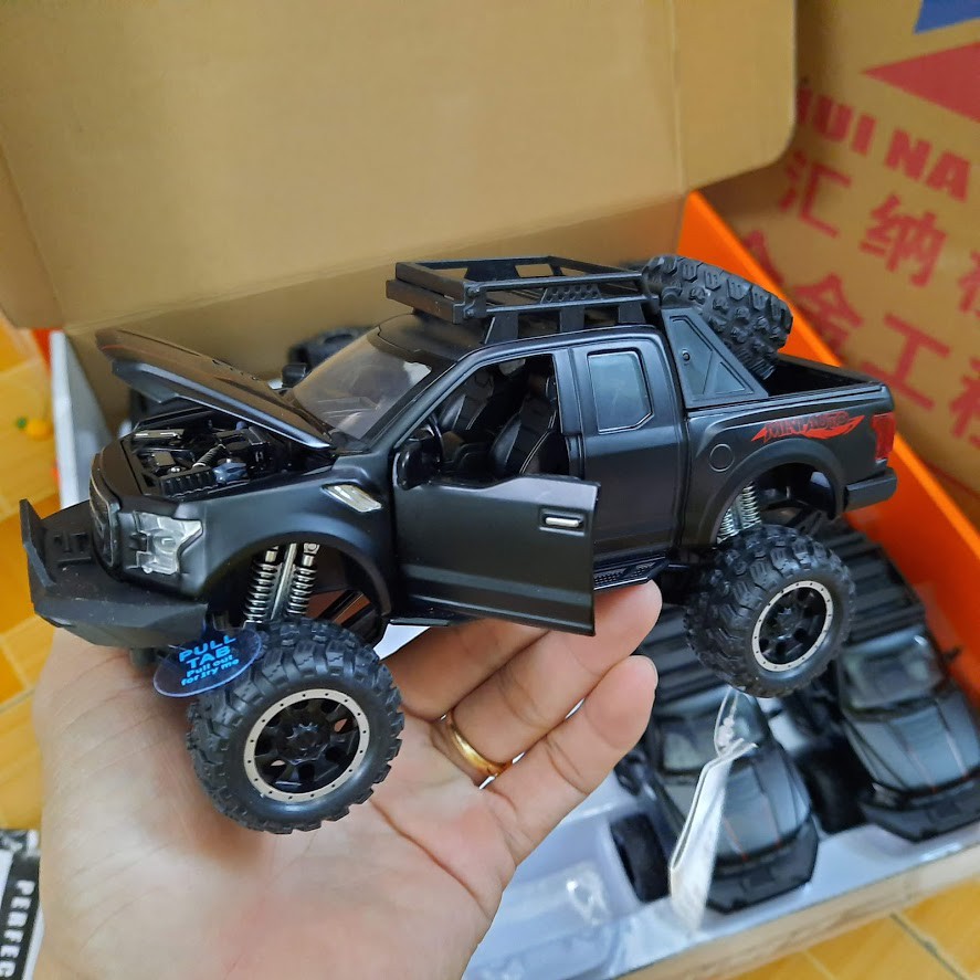 Xe mô hình ô tô Ford offroad bằng sắt tỉ lệ 1:32 có âm thanh động cơ và đèn