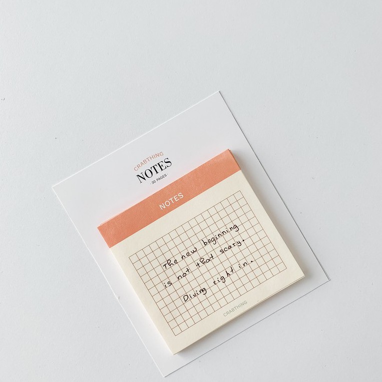 Giấy note ghi chú kẻ ô vuông - Crabit Grid Notepad - 30 tờ