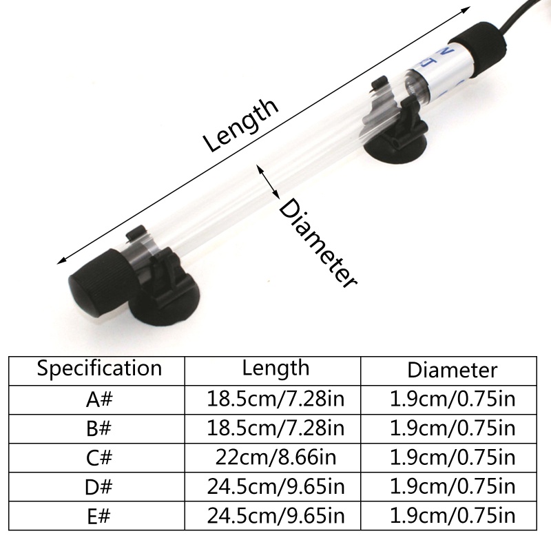 Đèn UV 220V Làm Sạch Bể Cá 5w 7w 9w 1