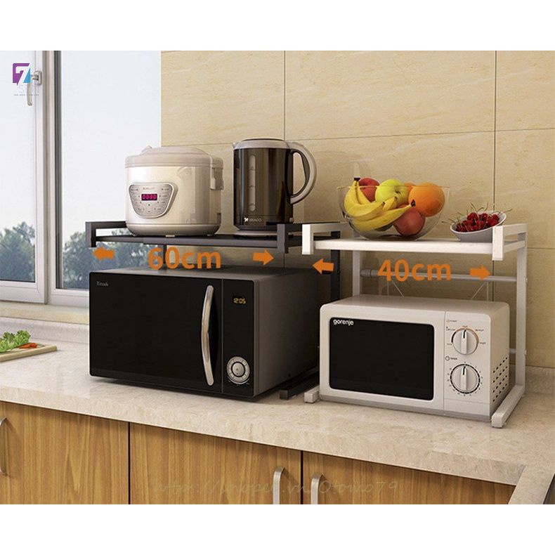 Kệ Để Lò Vi Sóng Lò Nướng 2 Tầng Điều Chỉnh Chiều Ngang