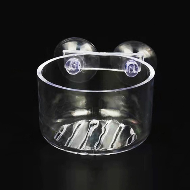 Aoto Set 2 Cốc Đựng Thức Ăn Cho Cá Hình Nón Trong Suốt Kèm Cốc Hút Tiện Dụng