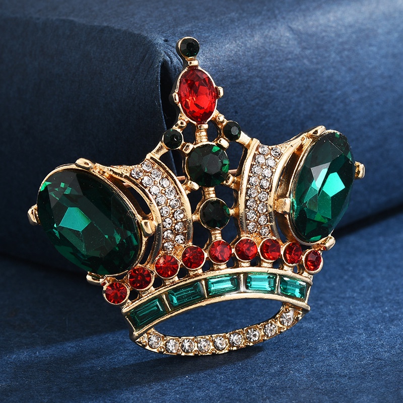 Ghim Cài Áo Hình Vương Miện Đính Đá Thời Trang