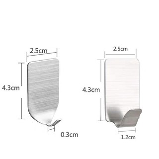 Combo 10 Móc treo đồ Inox 304 dán tường gạch men - có sẵn keo dán, không rỉ sét