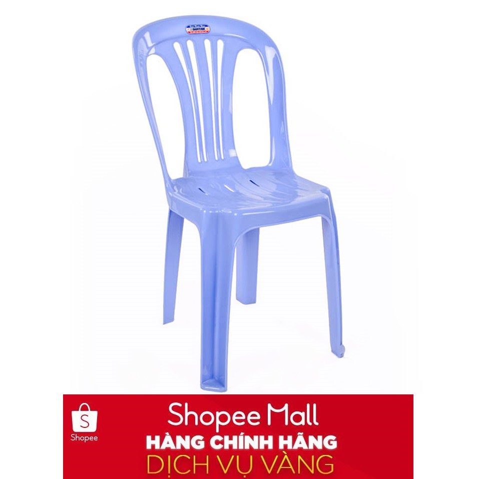 GHẾ NHỰA DỰA LỚN 5 SỌC DUY TÂN- GIAO MÀU NGẪU NHIÊN - Thương hiệu: Duy Tân