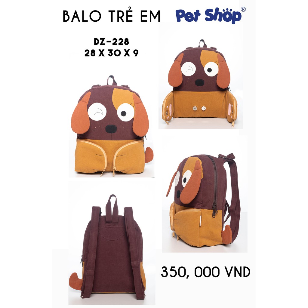 Balo trẻ em mẫu giáo PET SHOP DZ-228