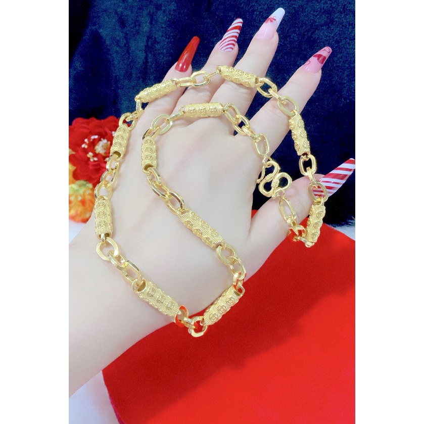 DÂY CHUYỀN NAM MẠ VÀNG 18K size đại cực đẹp mẫu to dáng mắc xích 2 chấu 08042022 - Bao hoàn tiền bao đổi trả trong 07 ng