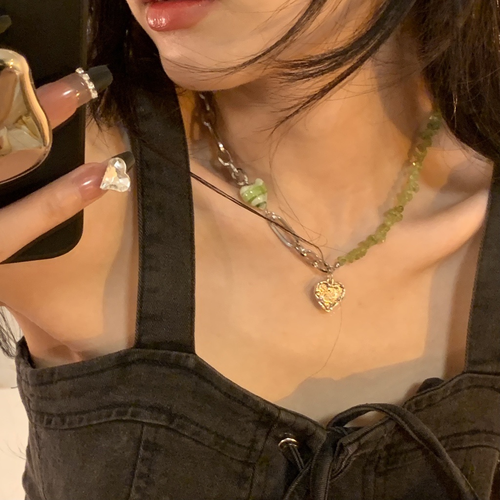 Vòng cổ Chuỗi Hạt Trái Tim Mới Cho Nữ