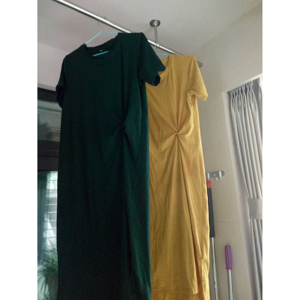 Đầm Maxi Dáng Rộng Màu Vàng Có Size Lớn Hợp Thời Trang