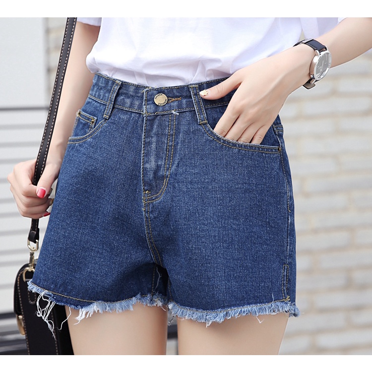 Quần Đùi Nữ Chất Bò Lưng Cao Quần Short Jean Nữ Co giãn