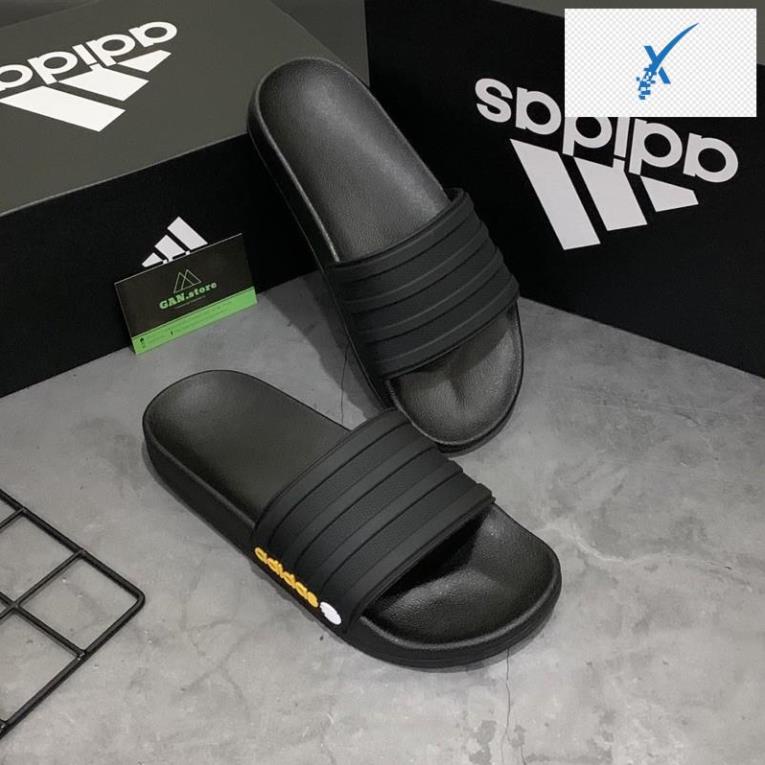 DÉP ADIDAS ADILETTE BÁNH MÌ ĐEN - Dép full box êm đẹp rạng ngời *