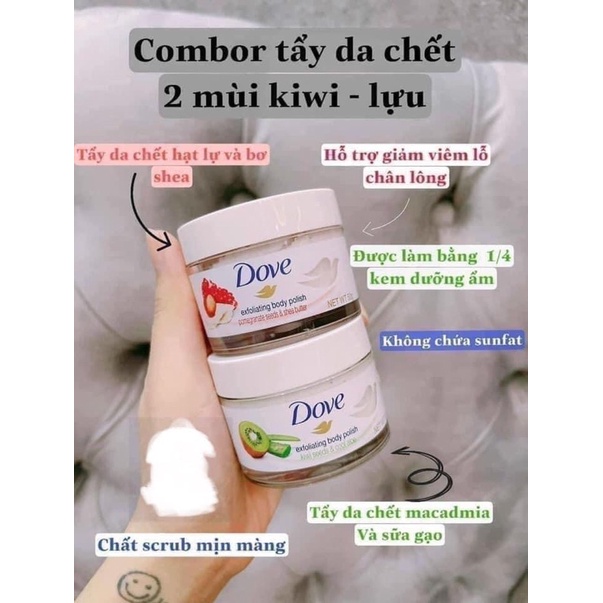 Tẩy Tế Bào Chết Dove Chiết Xuất Từ Thiên Nhiên
