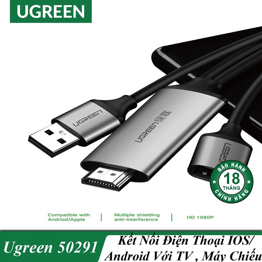 Cáp chuyển đổi USB đa năng  Ugreen 50291 CM151  1.5m