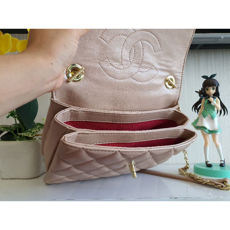 Túi Da Trơn chần Trám size 25