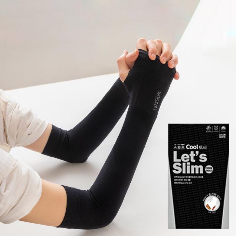 Găng tay chống nắng QT609  xỏ ngón Let Slim thoáng mátBao tay chống nắng Hàn Quốc Let Slim co giãn 4 chiều mềm mại