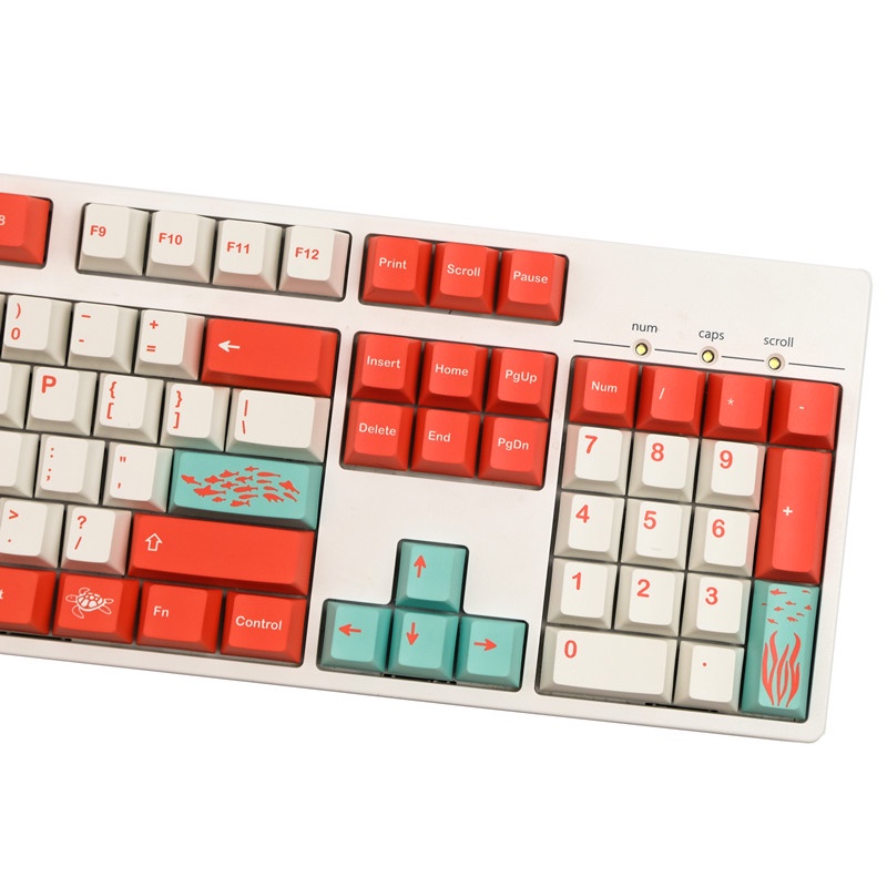 Nút Bàn Phím Cơ GMK Coral PBT Nhuộm Màu Thời Trang