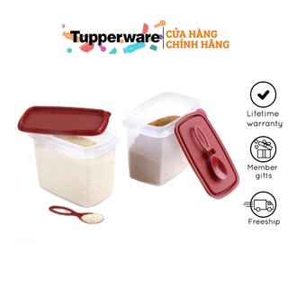  Bộ hộp đựng gia vị có muông kín khí kín nước Tupperware Shelf Saver With Spoon 2 Hộp nhựa nguyên sinh bảo quản gia vị 