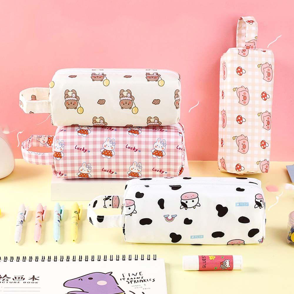 Túi Đựng Bút Vải Canvas In Hoạt Hình Dễ Thương Cho Bé Ốp