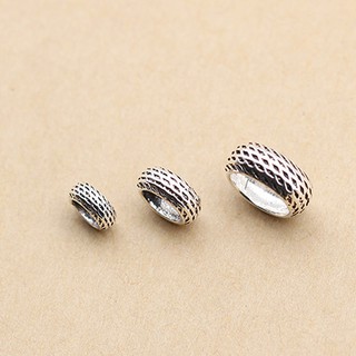 Charm bạc Mặt tròn lỗ lớn xỏ