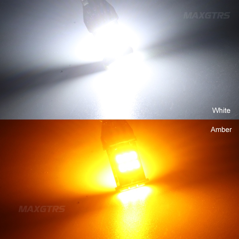 2 Đèn LED MAXGTRS T15 W16W màu hổ phách/ trắng để làm đèn lùi/ đèn dự phòng/ đèn xi nhan/ đèn phanh/ đèn sương mù