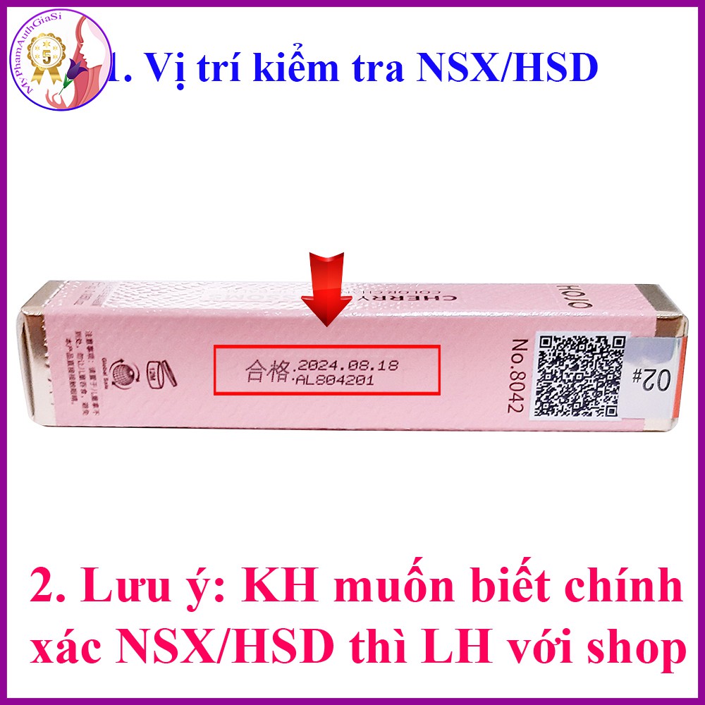 Son dưỡng có màu hojo cherry blossom dưỡng môi mềm mịn