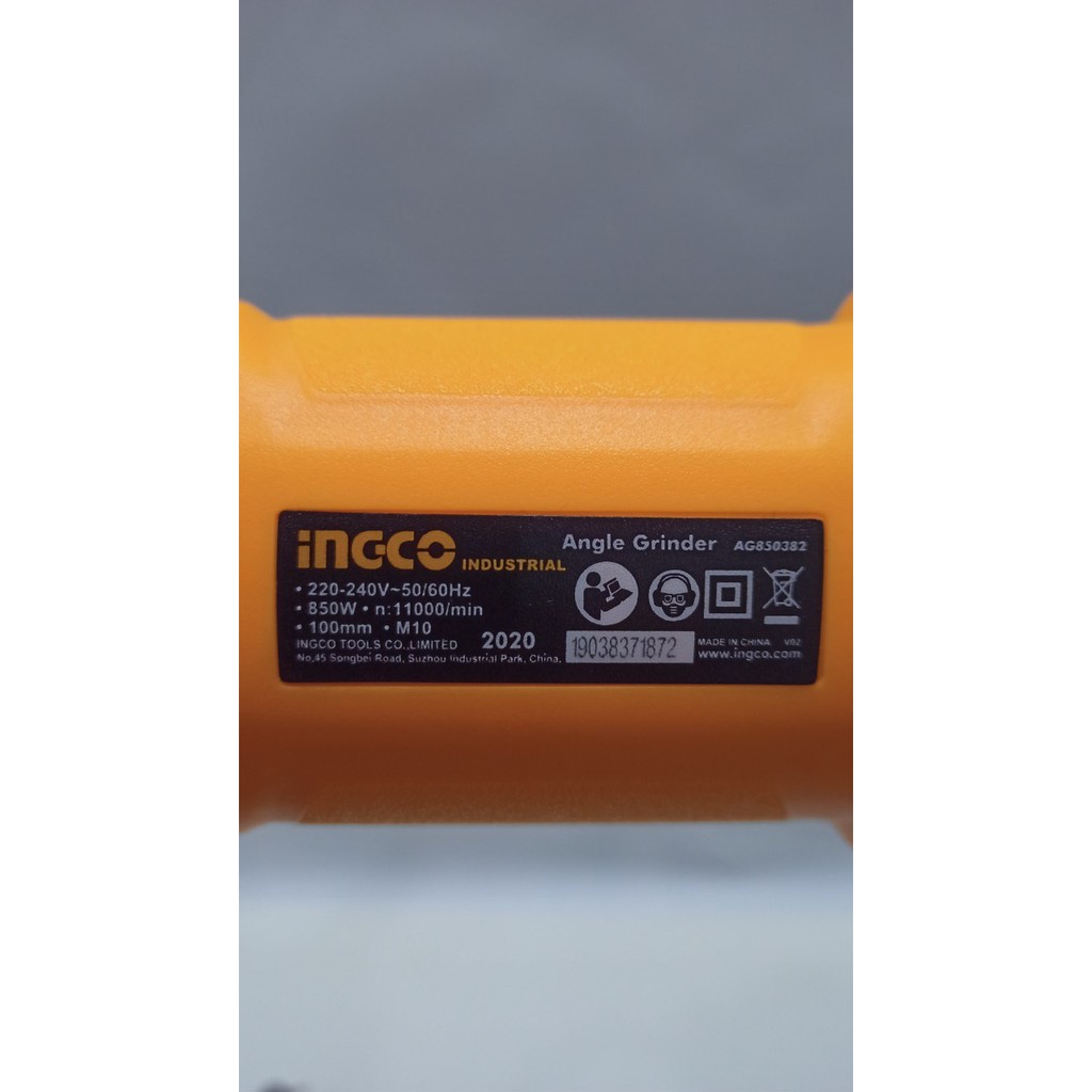 Máy mài góc 850W Ingco AG850381 125mm Cốt M14, công tắc trượt