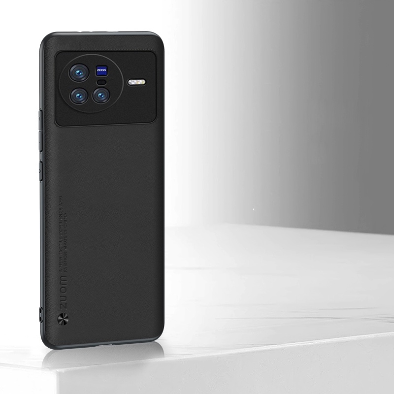 For Vivo X80 Pro 5G Case Plain Skin Leather Texture Back Cover For VivoX80Pro VivoX80 X80Pro X 80 80X Silicone Shockproof Coque