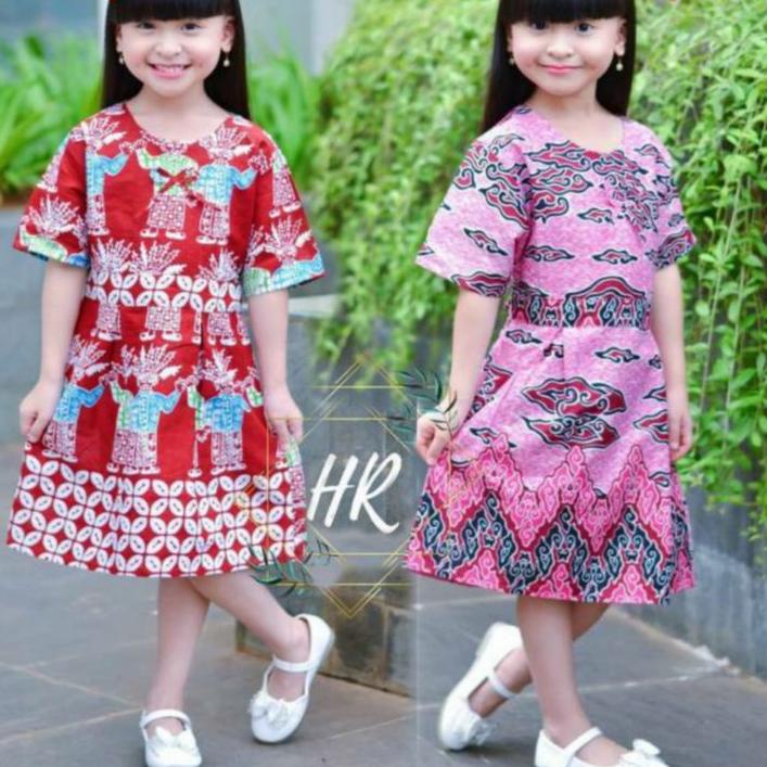 Hàng Mới Về!! Váy Batik Trẻ Em 8.8 | Áo Batik Của Cô Gái | Batik Cho Bé Gái / Phụ Nữ 2-12 Tuổi (Code 454)