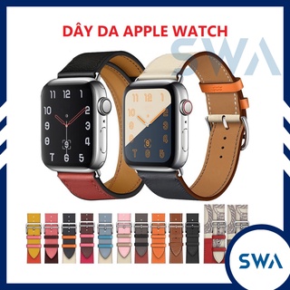 Dây da cao cấp hermes đồng hồ Apple Watch series 1/2/3/4/5/6/7/SE